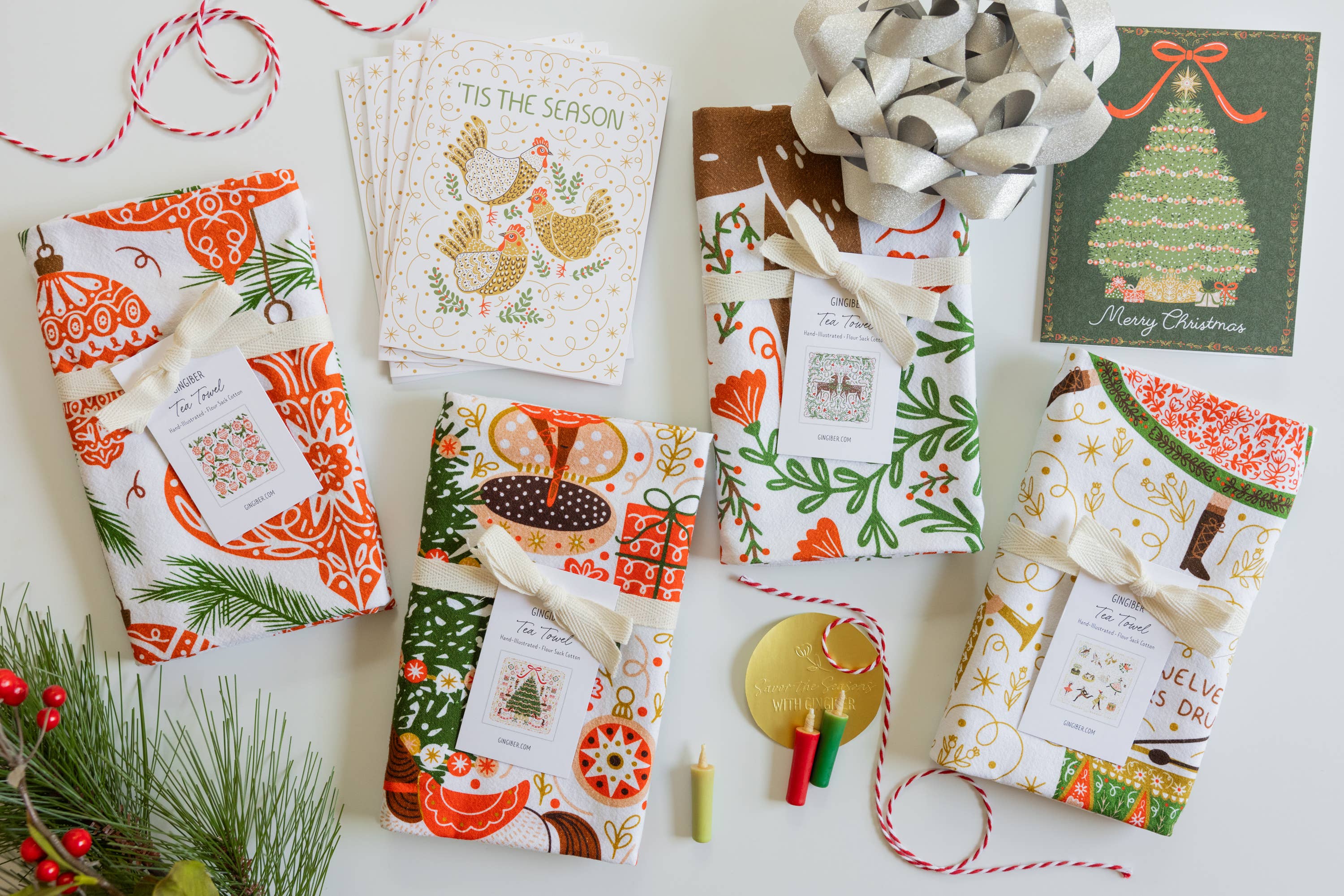 Gingiber - Vendita all'ingrosso Strofinacci - Strofinaccio Ornamentale - Decorazione Classica per la Cucina delle Feste12