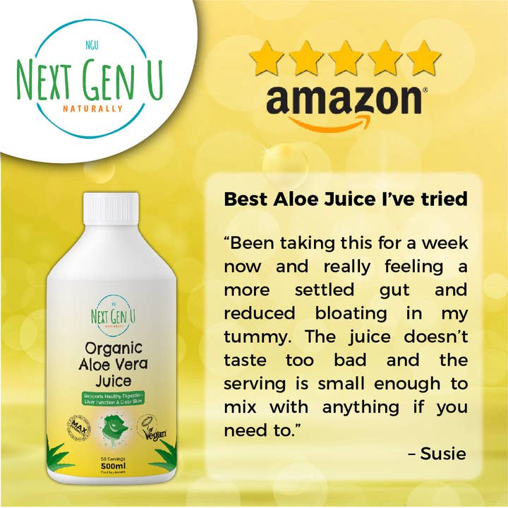 Next Gen U – wholesale Wellness juice/tonic – Organic Vegan Aloe Vera Juice 500ml3