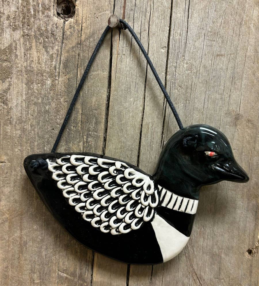 August Ceramics - Vente Objets de décoration - Décoration en céramique en forme d'oiseau : Loon2