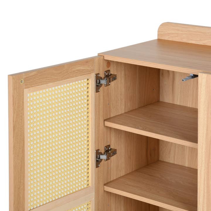 39F Inc. - Wholesale Cabinet - Rattan Sideboard Storage Cabinet with Rattan Decorated Doors