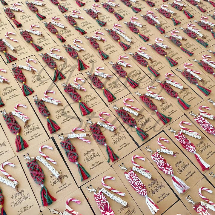 Custom Merry Christmas Macrame Keychain Gift Present Pack  and other Purchase Wholesale custom dice bags. Free Returns & Net 60 Terms on Faire trending on Faire.