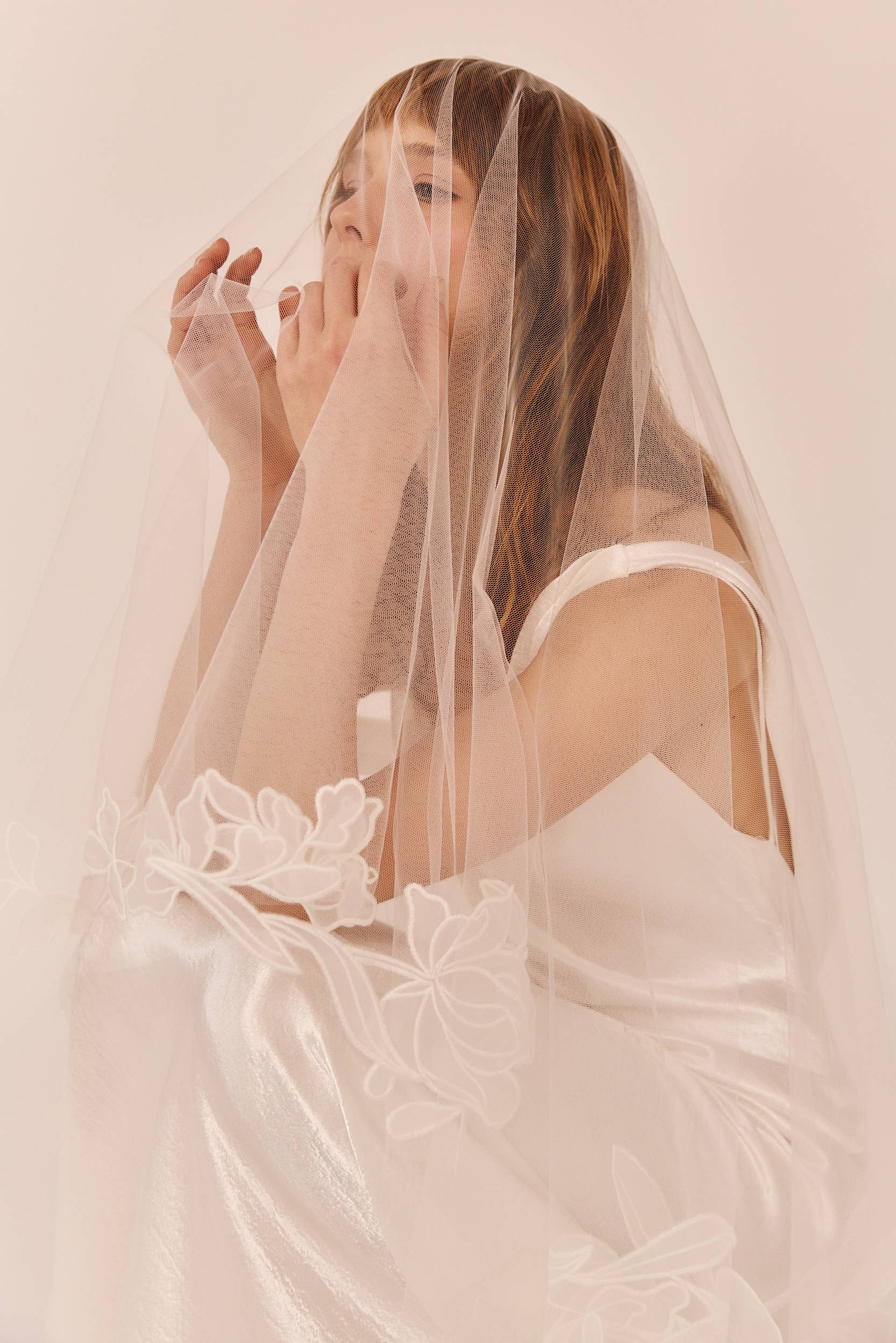 Dove Grey Accessories - Wholesale Veil – Women’s - Sage Embroidered Drop Veil7