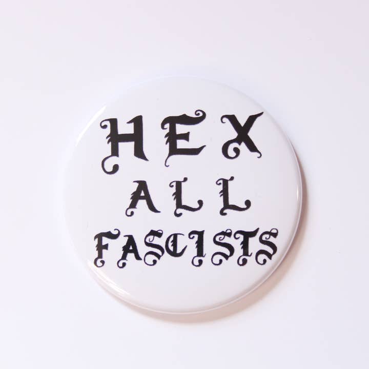 Hex All Fascists Pocket Mirror for wholesale by Midge Blitz