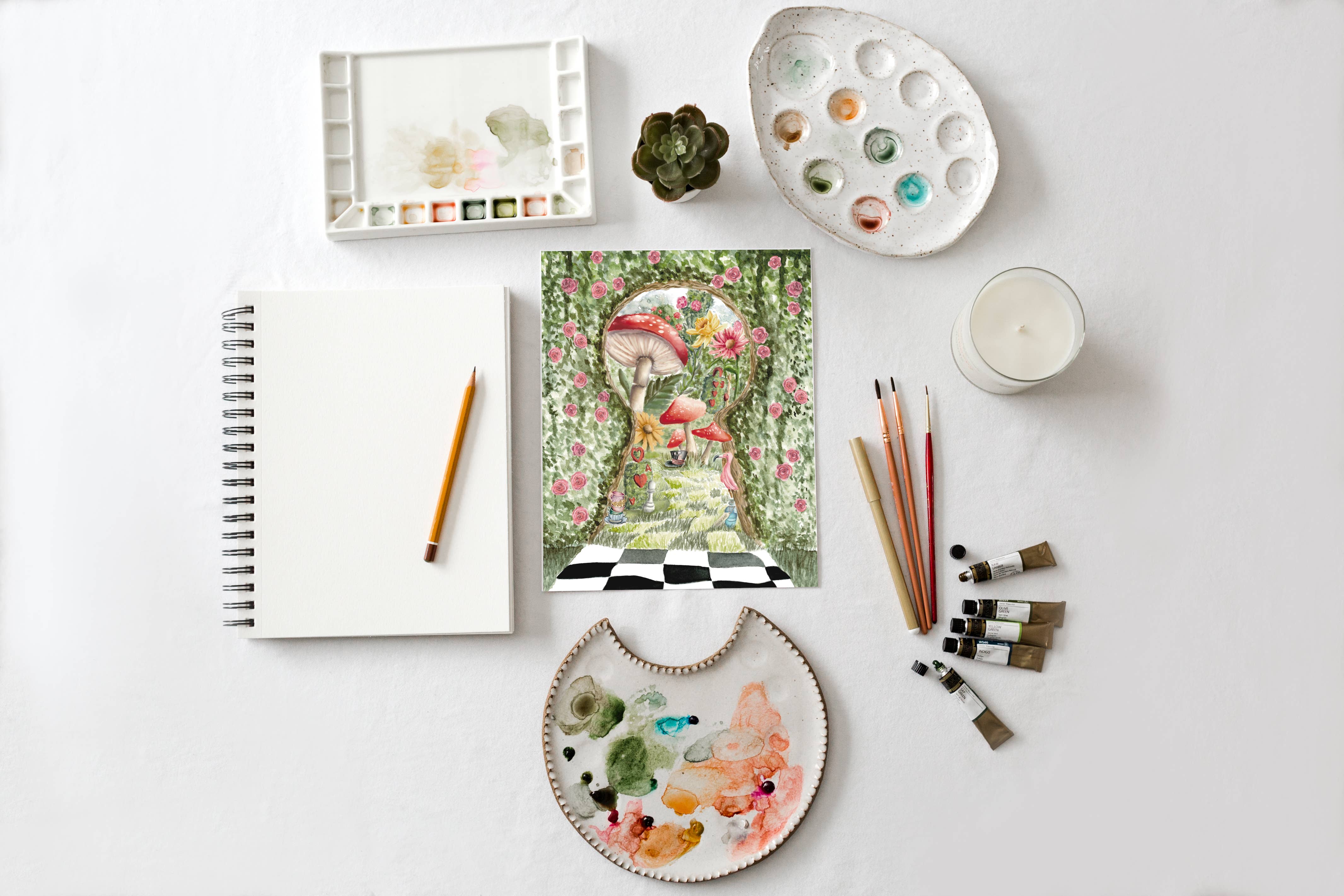 Fox and Wild - Wholesale Art Print - Alice in Wonderland Rosebush Print8