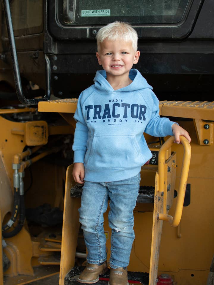 Western 'DAD'S TRACTOR BUDDY' Youth & Toddler Hoodie for wholesale by American Farm Company