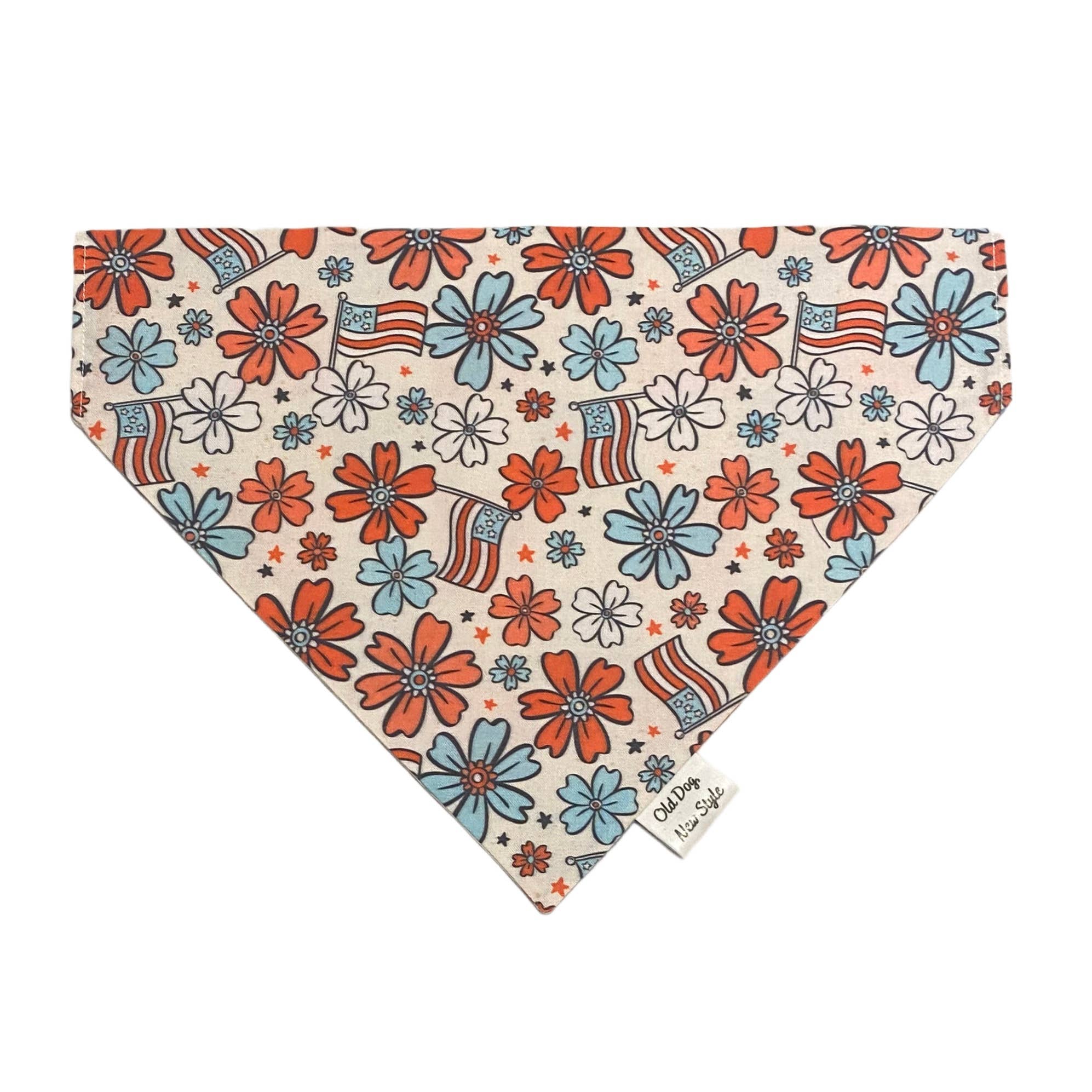 Old Dog, New Style – wholesale Pet bandana – Dog – Retro American Flag Dog Bandana1