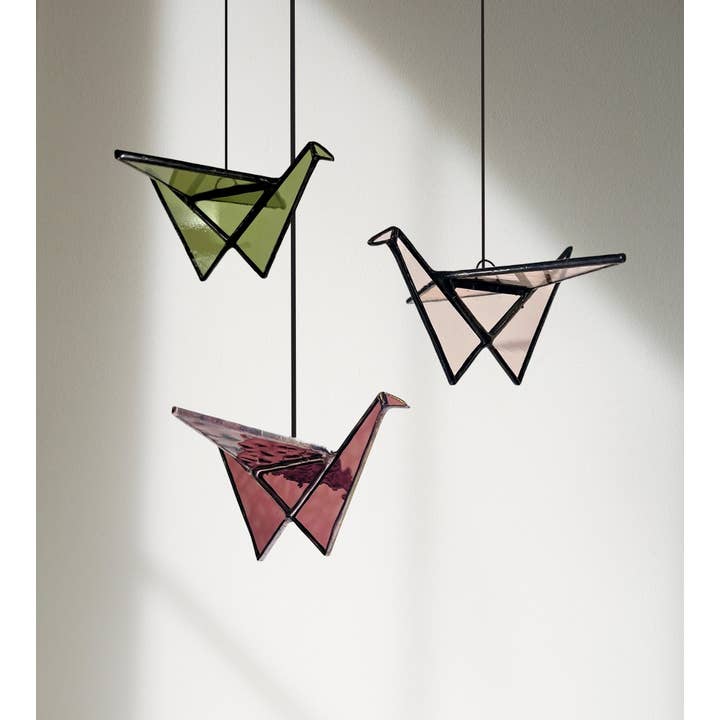 Samara Designs Studio - Wholesale Suncatcher - Stained Glass Origami Crane Suncatchers | Hanging Decor6