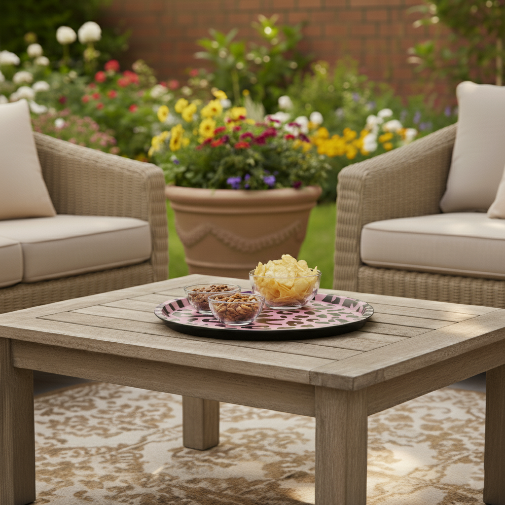 COCO&CO - Wholesale Serving Tray - Blush Leopard Tray1