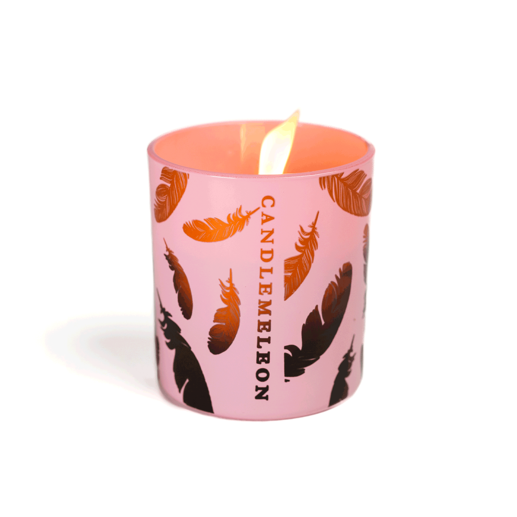CANDLEMELEON - Wholesale Jar/Filled Candle - COPPER FEATHER - Colour Changing Soy Woodwick Scented Candle4