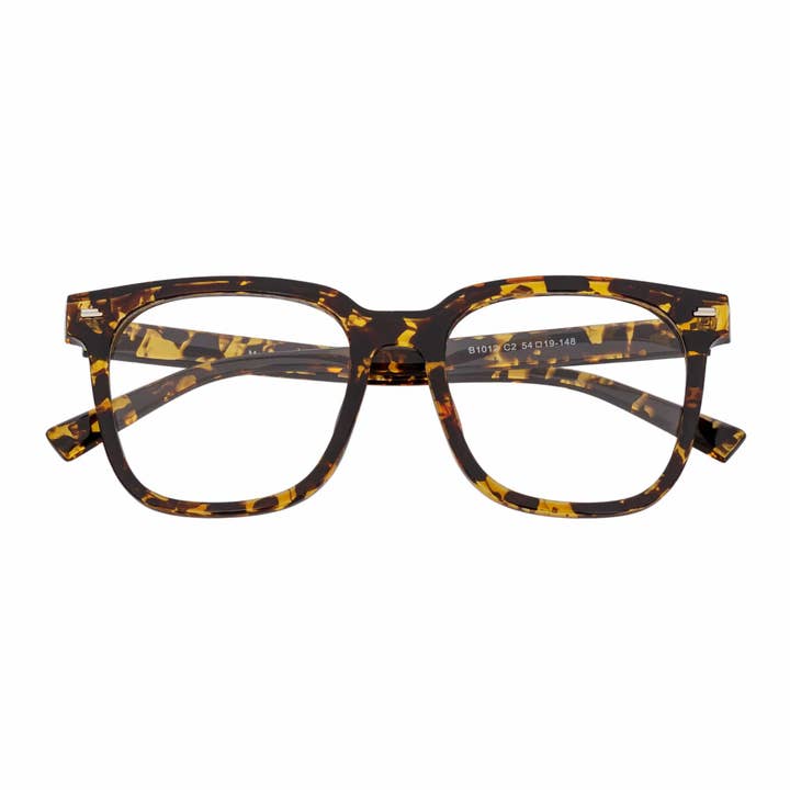 NEWPORT - Oversized Modern Square Glasses Tortoise Shell Clear Lens for wholesale by Morspecs
