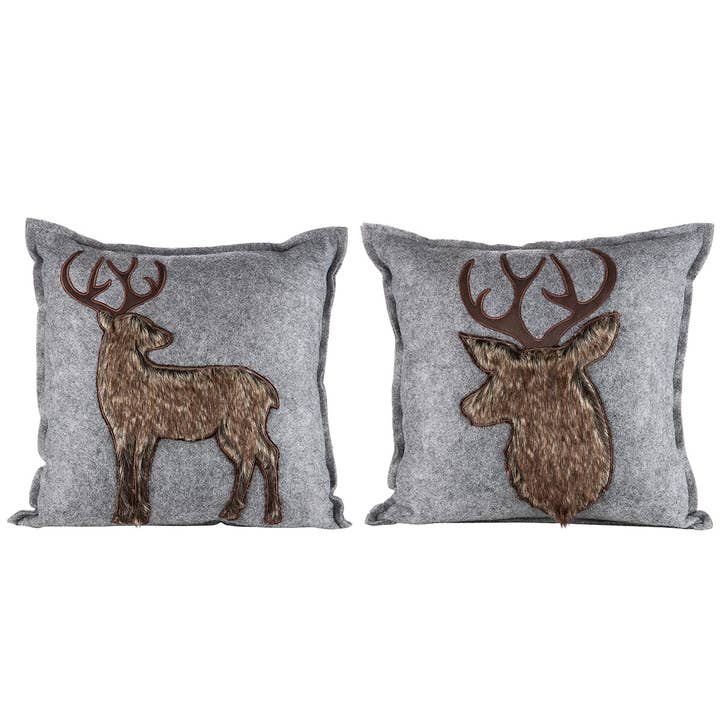 Felt cushion deer “plush” VE 4 so for wholesale by Gilde Handwerk Macrander GmbH & Co. KG
