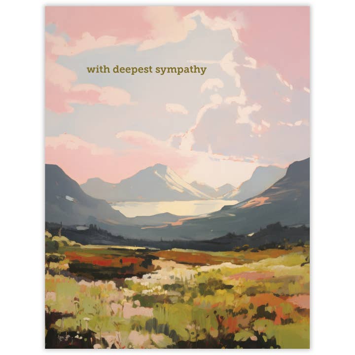 Sunset Sympathy Card for wholesale by Waterknot