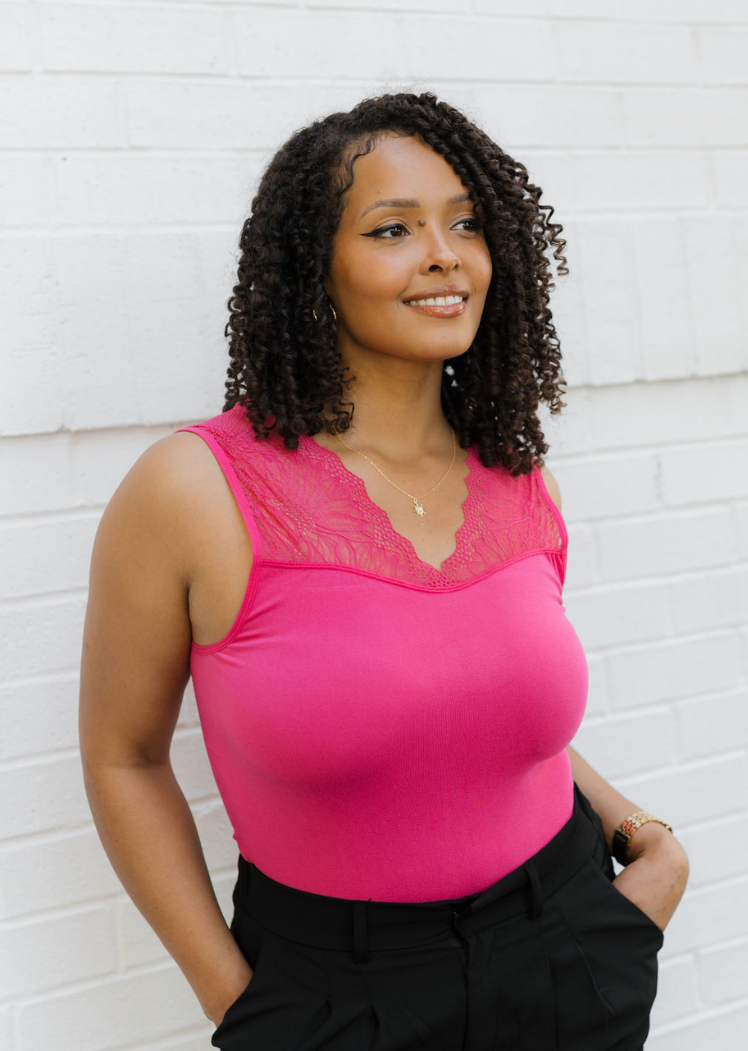 ELIETIAN - Vente Haut en maille – femme - Top réversible avec insert en dentelle37