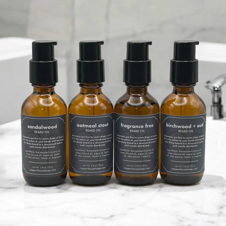 Beard Oil for wholesale by The Copper Faucet Soap Company