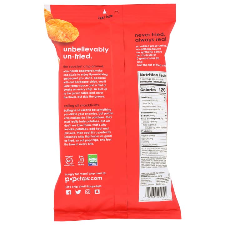 KeHE Distributors, LLC - Wholesale Chips - Popchips Chip Barbeque 5 oz1