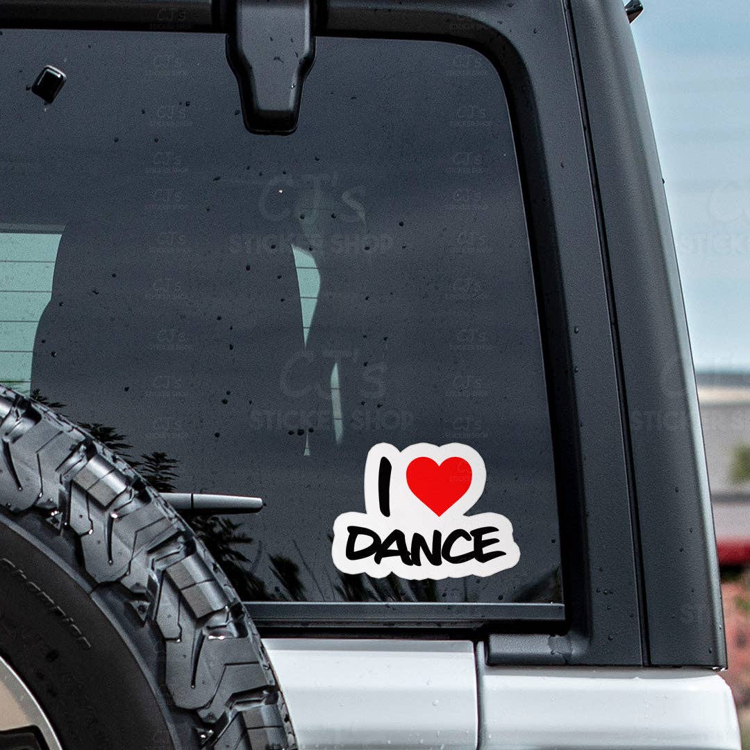 CJ's Sticker Shop - Wholesale Sticker - I Love Dance Sticker Vinylsticker2