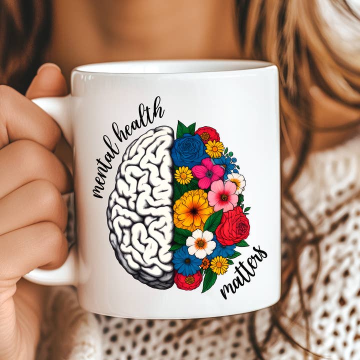 Mental Sundhed Matters Mug for engroshandel hos Hello Gorgeous Mugs