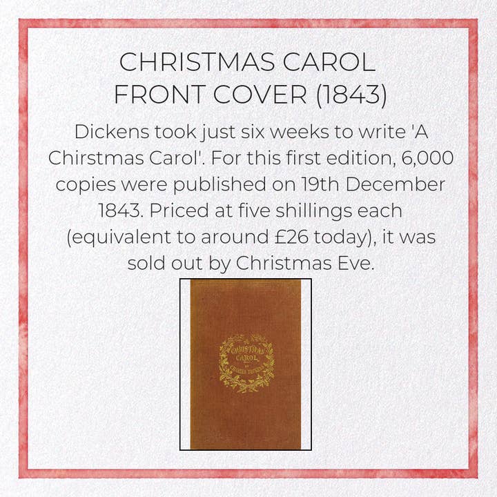 Ezen Trade - Wholesale Christmas card - CHRISTMAS CAROL FRONT COVER (1843): Victorian Greeting Card3