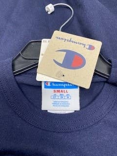 NOVELTIES WHOLESALE INC - Wholesale T-Shirt - Men's - Champion Tee Shirts Navy Brand New Size Small-Retail $25.00