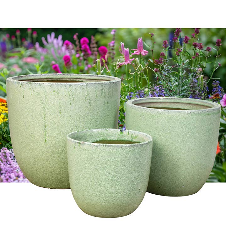 Pika Pot Set of 3 - 9, 11, 14 in. - Firework Green for wholesale by Jackson Pottery