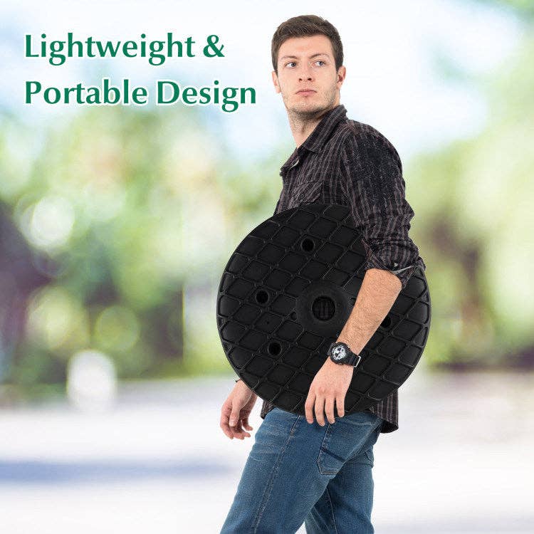 Noir Table d'extérieur ajustable de 51 cm avec trou de 3,8 cm pour parasol en vente sur Faire10