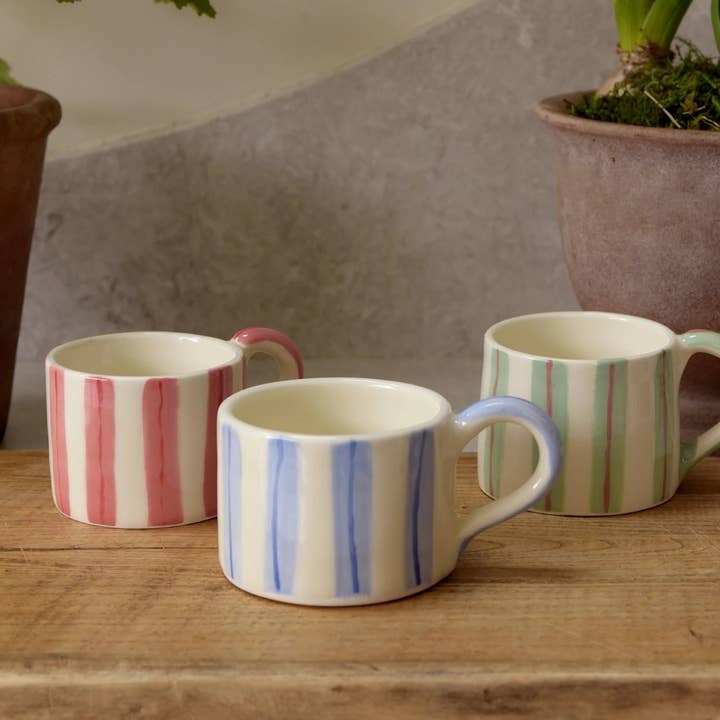 High crafty - Vendita all'ingrosso Tazza - Tazze in ceramica a righe fatte a mano – Porcellana e gres0