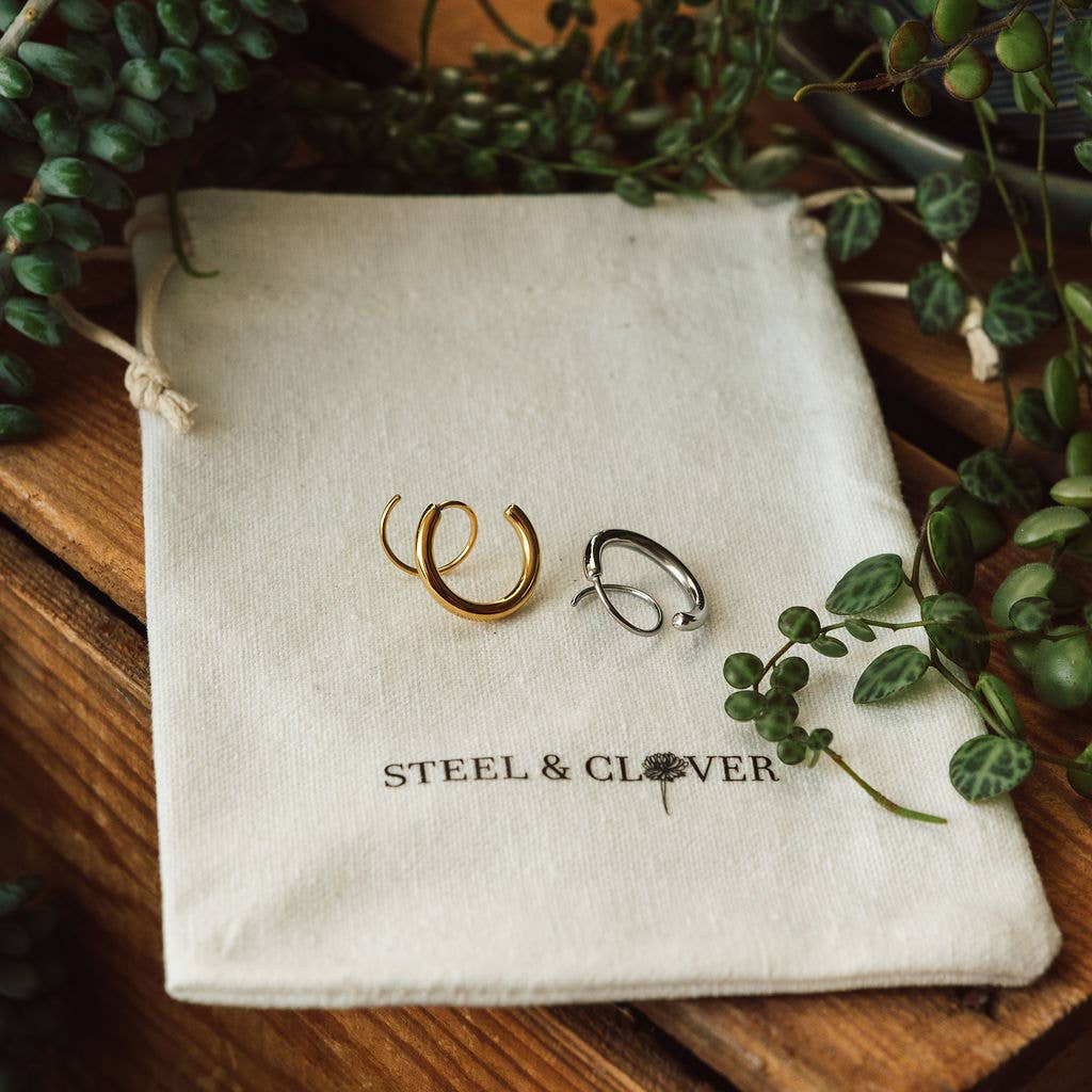 Steel & Clover - Wholesale Hoop Earrings - Gage Modern Twist Earrings2