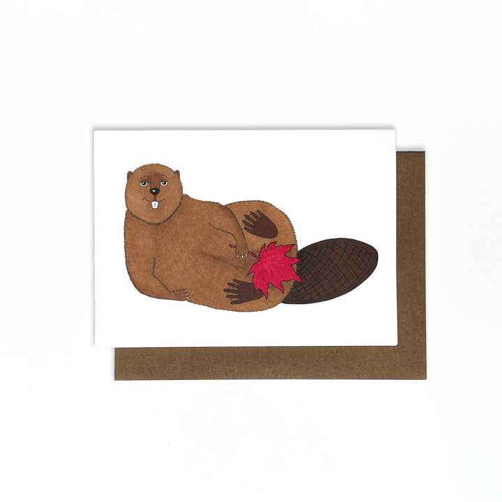 Kanadische Biber-Grußkarte für den Großhandel von Cole-Yoni Inc.