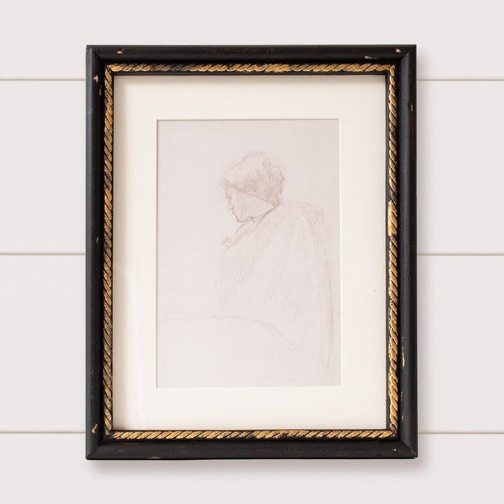 Impresión enmarcada - Retrato esbozado de una mujer (Pk/02) para venta al por mayor de Audrey's Home & Gift