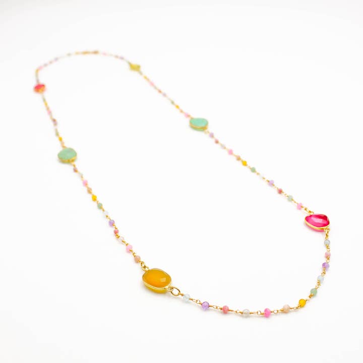 Sautoir multipierres - FRIDA pour la vente par L'Atelier des Dames