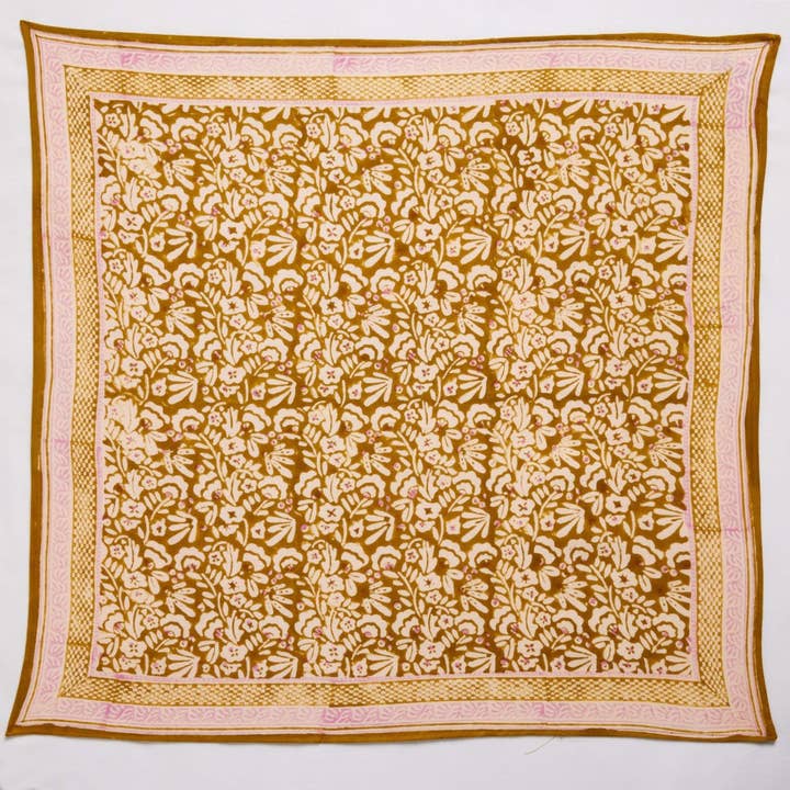 Bonheur du Jour – wholesale Head scarf – Women's – Indian Scarf - Olive Iris1