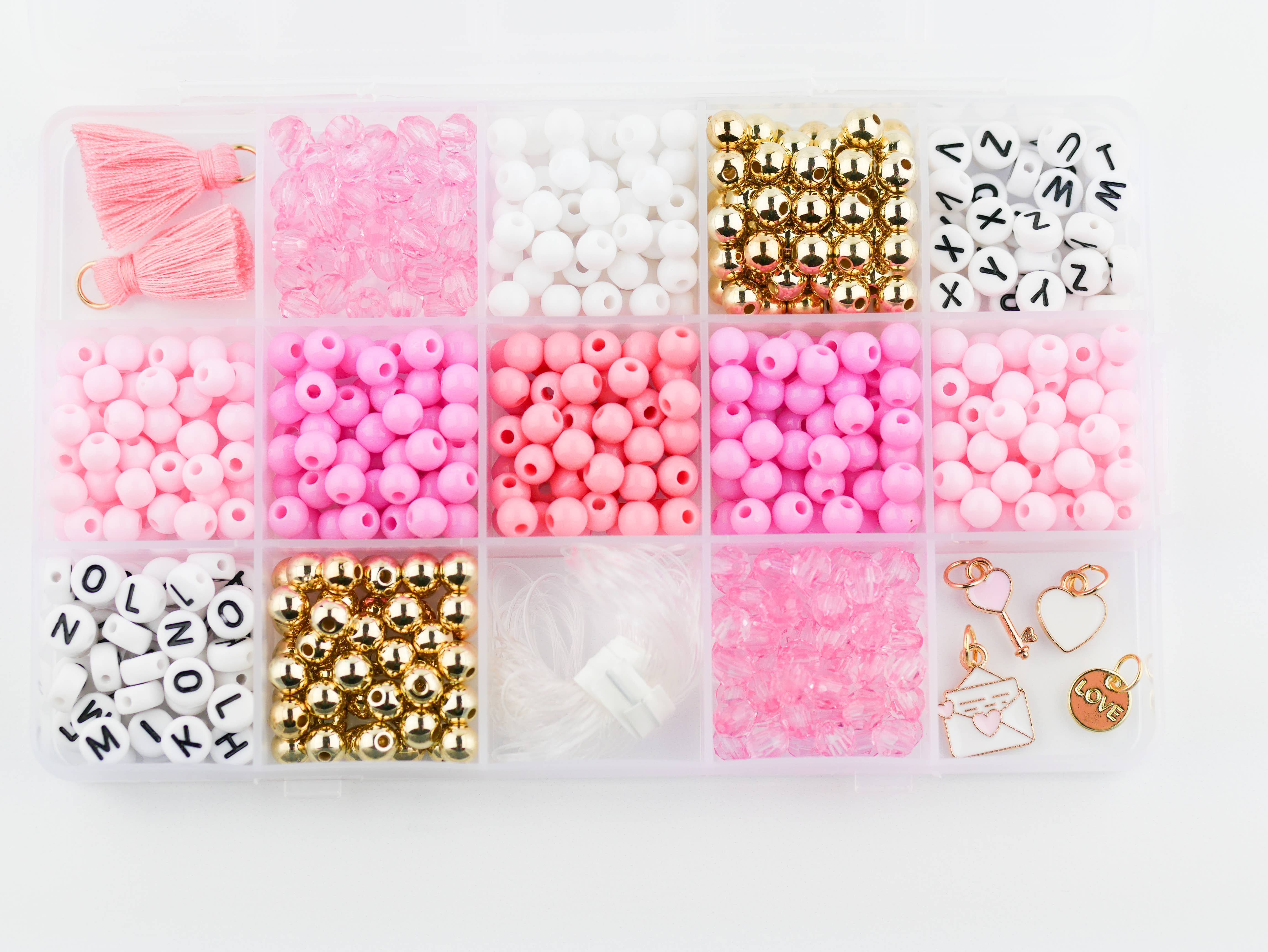 Stacked Sweetly - Wholesale DIY Craft Kit - I love You DIY Stretchy Bracelet Craft Kit7