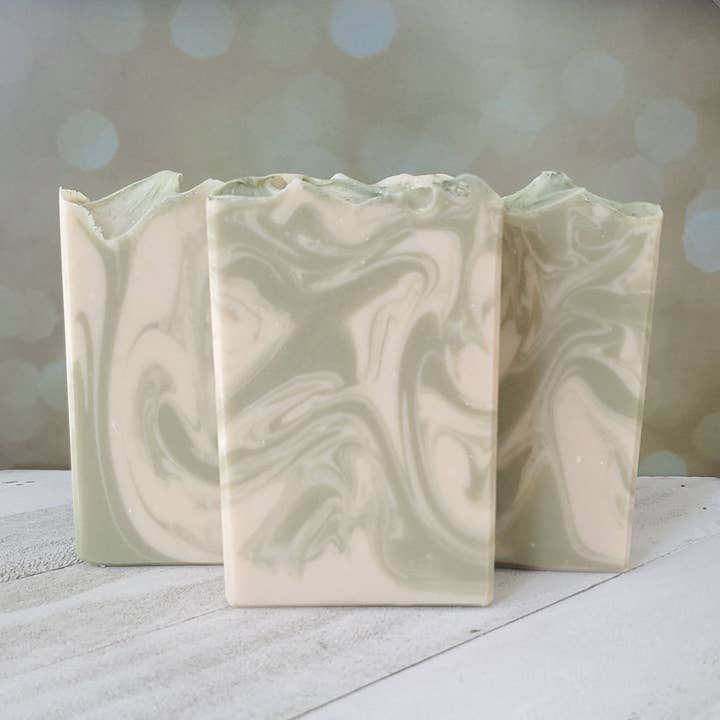 Sun Dazed Fresh Cucumber Honeydew Bar Soap for wholesale by Ray of Lily Bath Works LLC