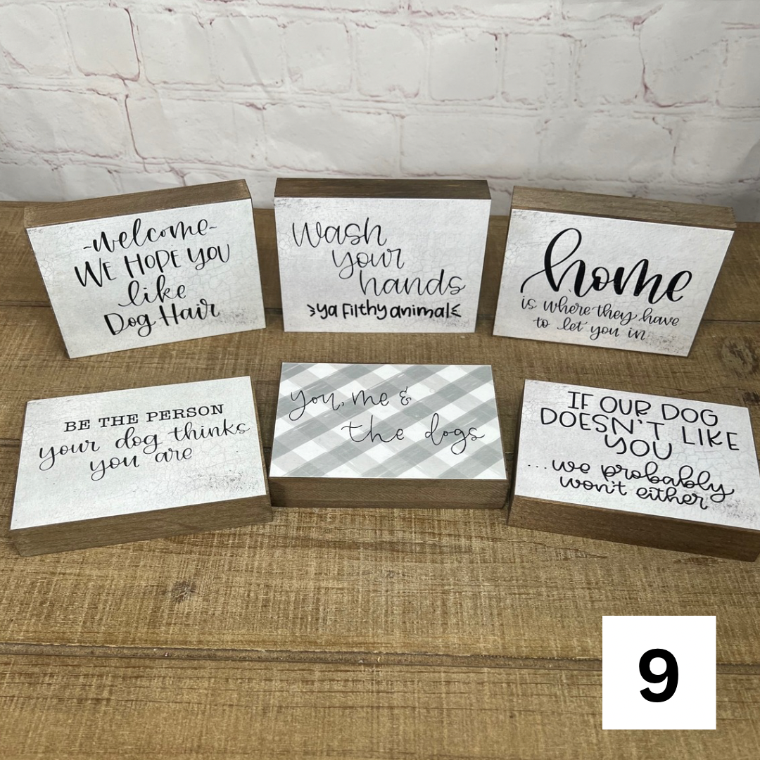 Buckeye Craft Co. – Objeto de mesa decorativo por atacado – Conjunto de 6 Blocos Diários 5