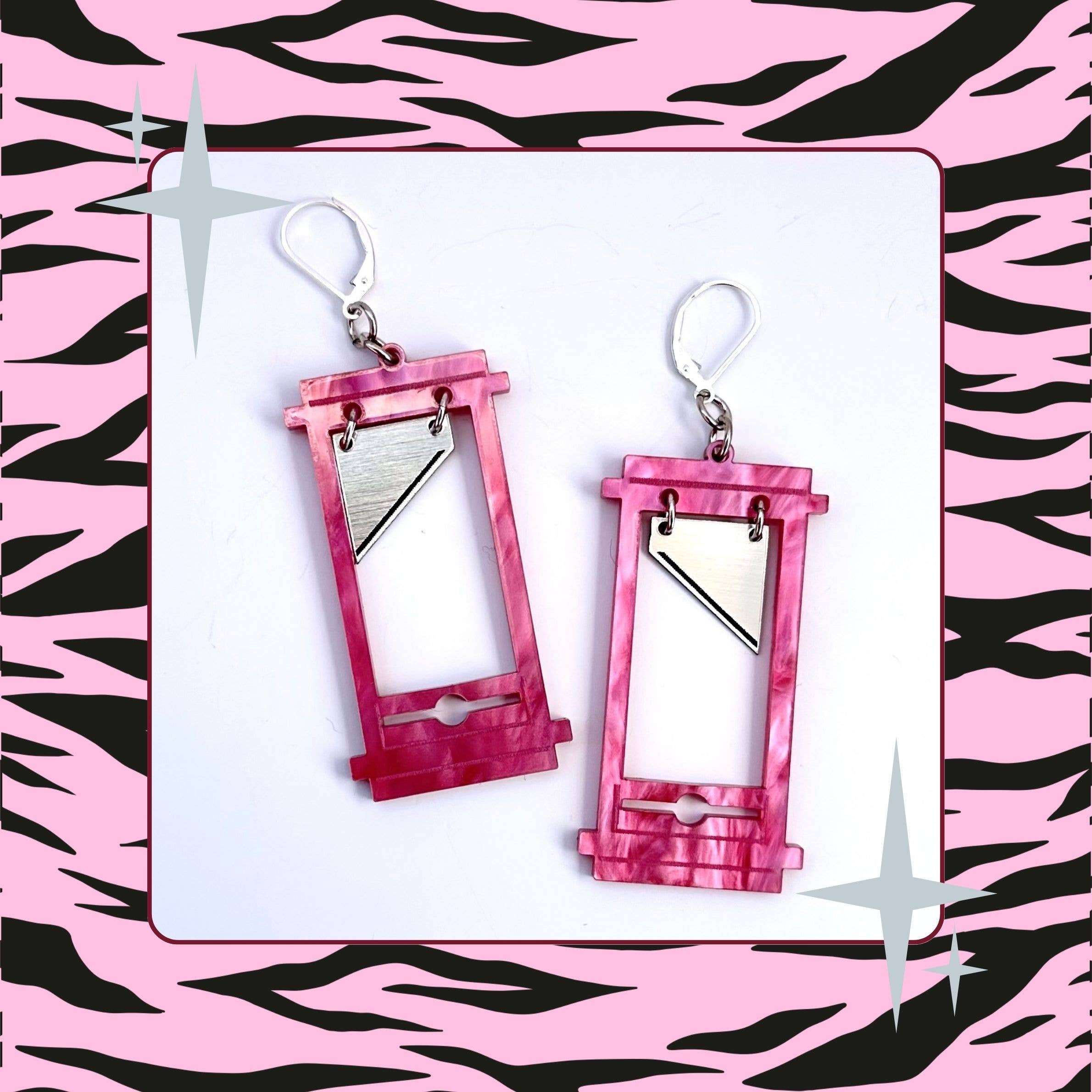 Foolish Fetish - Wholesale Dangle Earrings - Mini Guillotine Earrings : Multiple Colors9