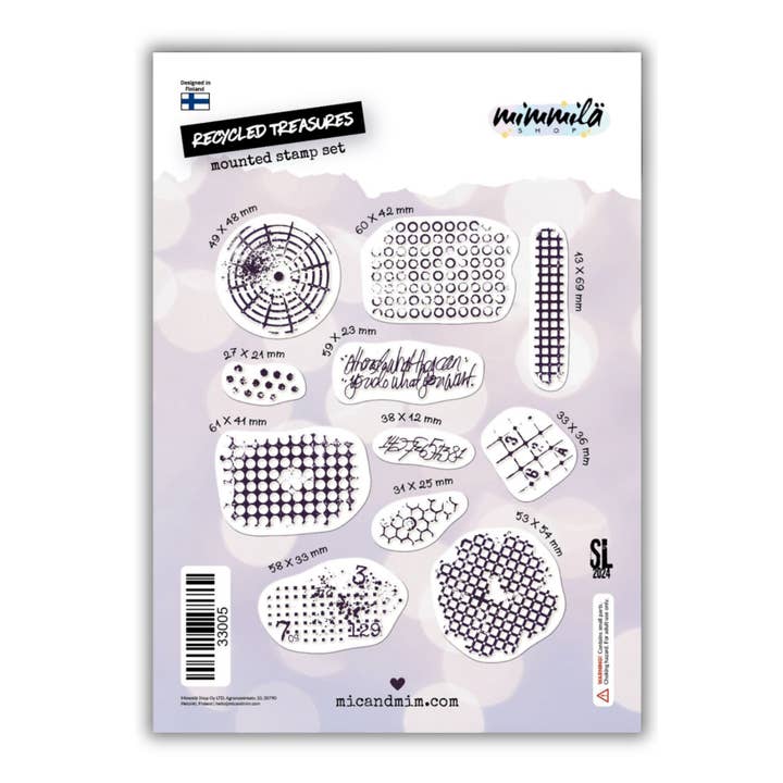 MIM | Montiertes Stempelset - Recycelte Schätze für den Großhandel von MIC & MIM Premium Paper Shop