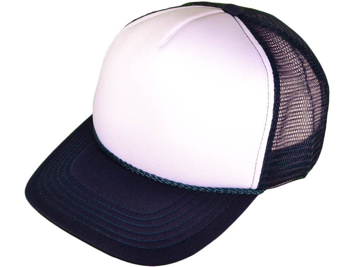 Buck Wholesale – Großhandel Trucker-Cap – Unisex – Buck Wholesale Schlichte Schaumstoff-Trucker-Caps mit Netzrückseite, mittleres Profil (44 Farben)16