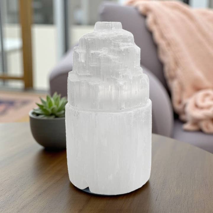 Selenite - Lamp, Small for wholesale by Earths Elements Wholesale