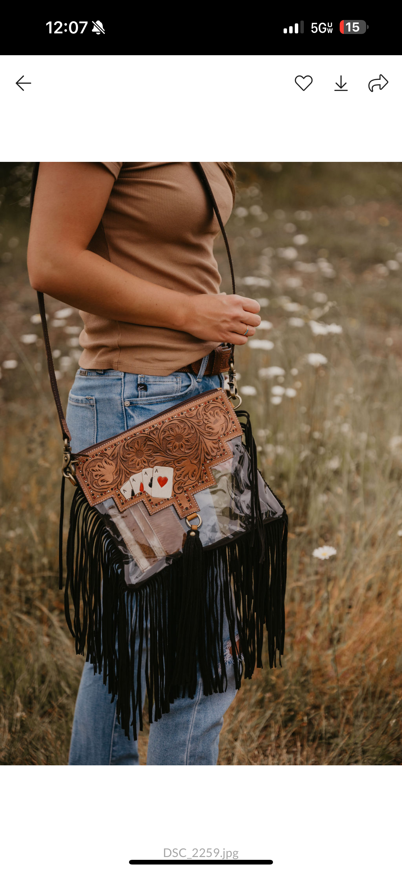 FRINGE & LUXE - Vente Sac à bandoulière – femme - Sac de festival de stade en cuir tressé Aces High1
