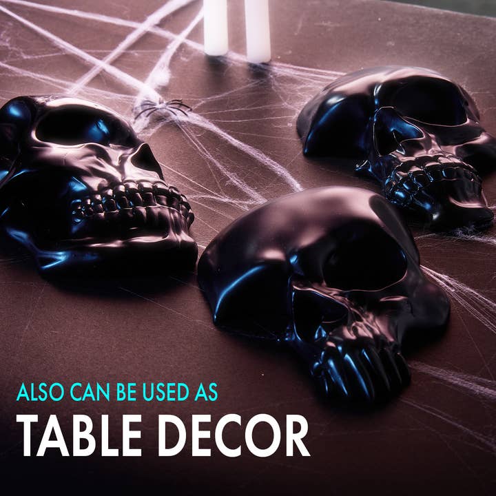 The Wine Savant / Khen Glassware - Wholesale Wall Accent - Skull Faces Wall & Home Decor Set | Set of 3, Halloween Fall2