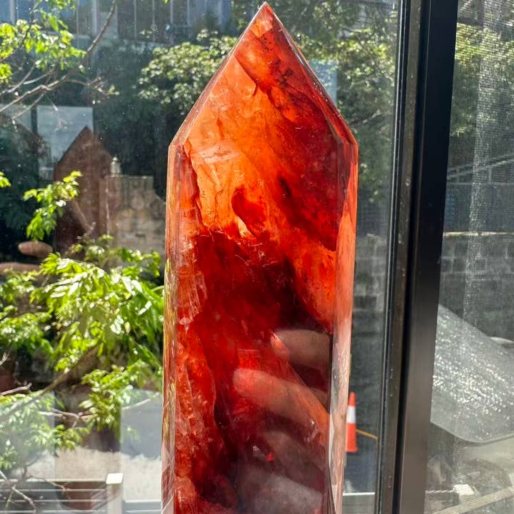 Moon Rituals - Wholesale Spiritual stone/crystal - Extra Large Fire Quartz Tower - Grounding & Passion, Root Chakra Healing, Feng Shui Vitality Crystal, christmas crystal gift #15