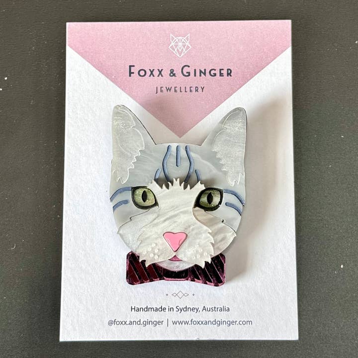 Milo the Cat Keyring for wholesale by Foxx & Ginger Jewellery