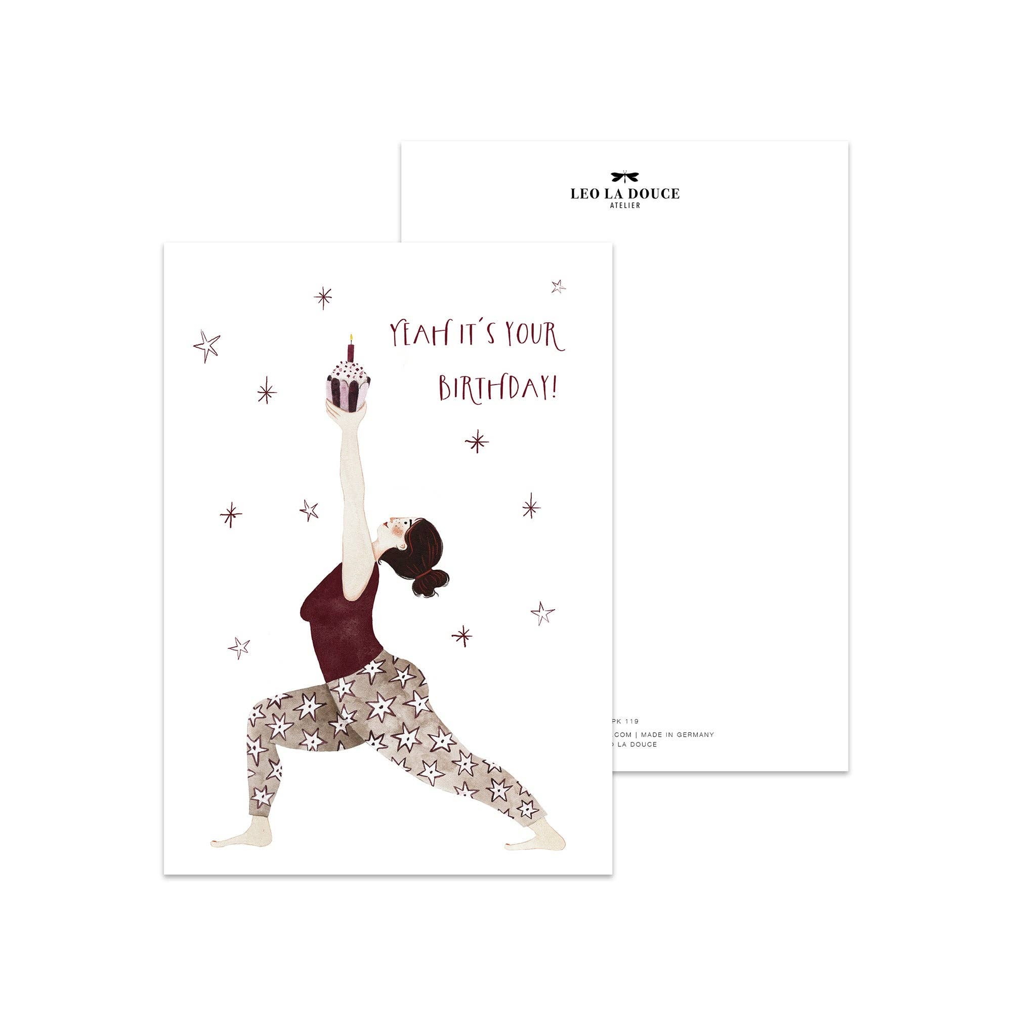 Leo La Douce GmbH - Wholesale Postcard - Postcard · Birthday | Yoga1