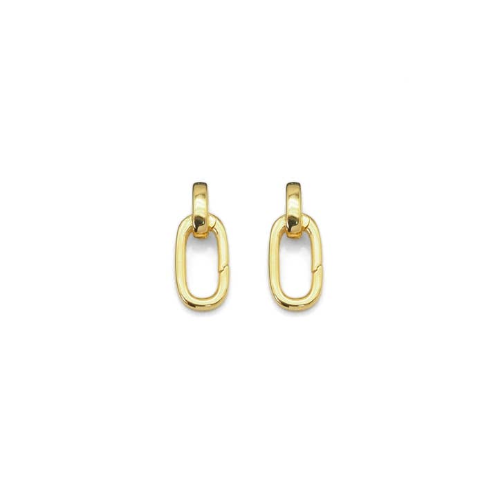 BestBeads&Beyond – wholesale Individual charm/pendant – Gold Oval Link Lock Clasp Charm Holder, Sku#Y8351