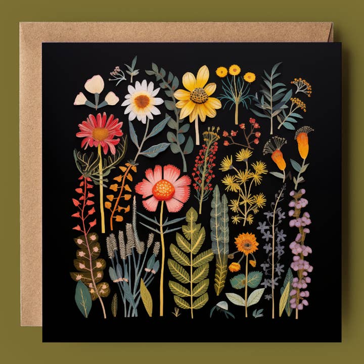 Good Post Day – wholesale Everyday greeting card – Botanical Pressed Flowers 2 - 2D Printed Card1
