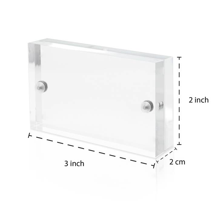 Isaac Jacobs International - Wholesale Picture Frame - Isaac Jacobs 2x3 Super Thick Acrylic Magnetic Photo Frame