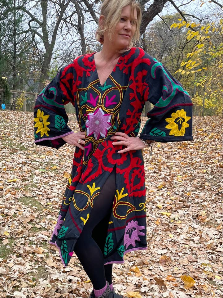 Bohemian Grace - Wholesale Dress - Women's - Fanny Suzani Embroidered Dress.