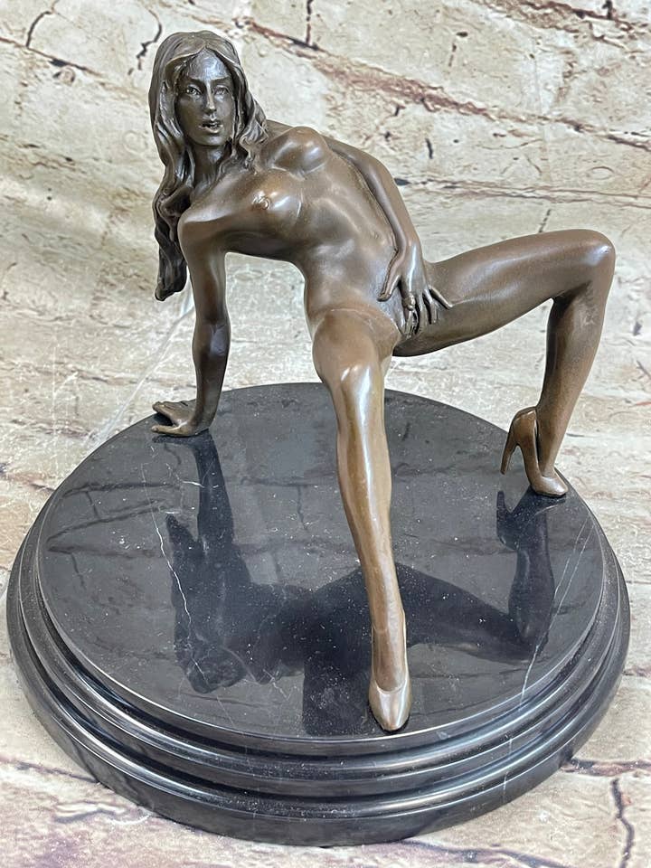 Nøgen Seductress Onanerer Bronze Skulptur Hot Cast Figur Figur Hjem Deco for engroshandel hos Bronzhaus