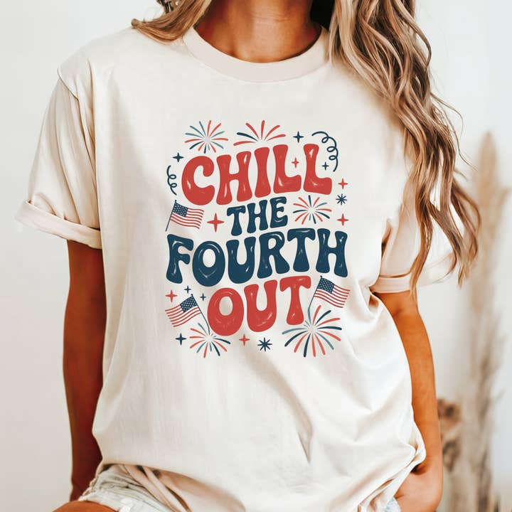 Kiki's Boutique - Wholesale Screen Printed T-Shirt - Women's - Chill The Fourth Out Tee3