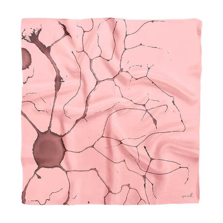 FOULARD_NEURON-PINK_S (60x60cm) för wholesale av pic.cell
